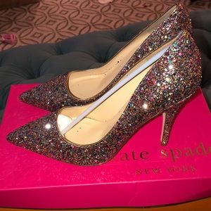Kate Spade glitter pumps